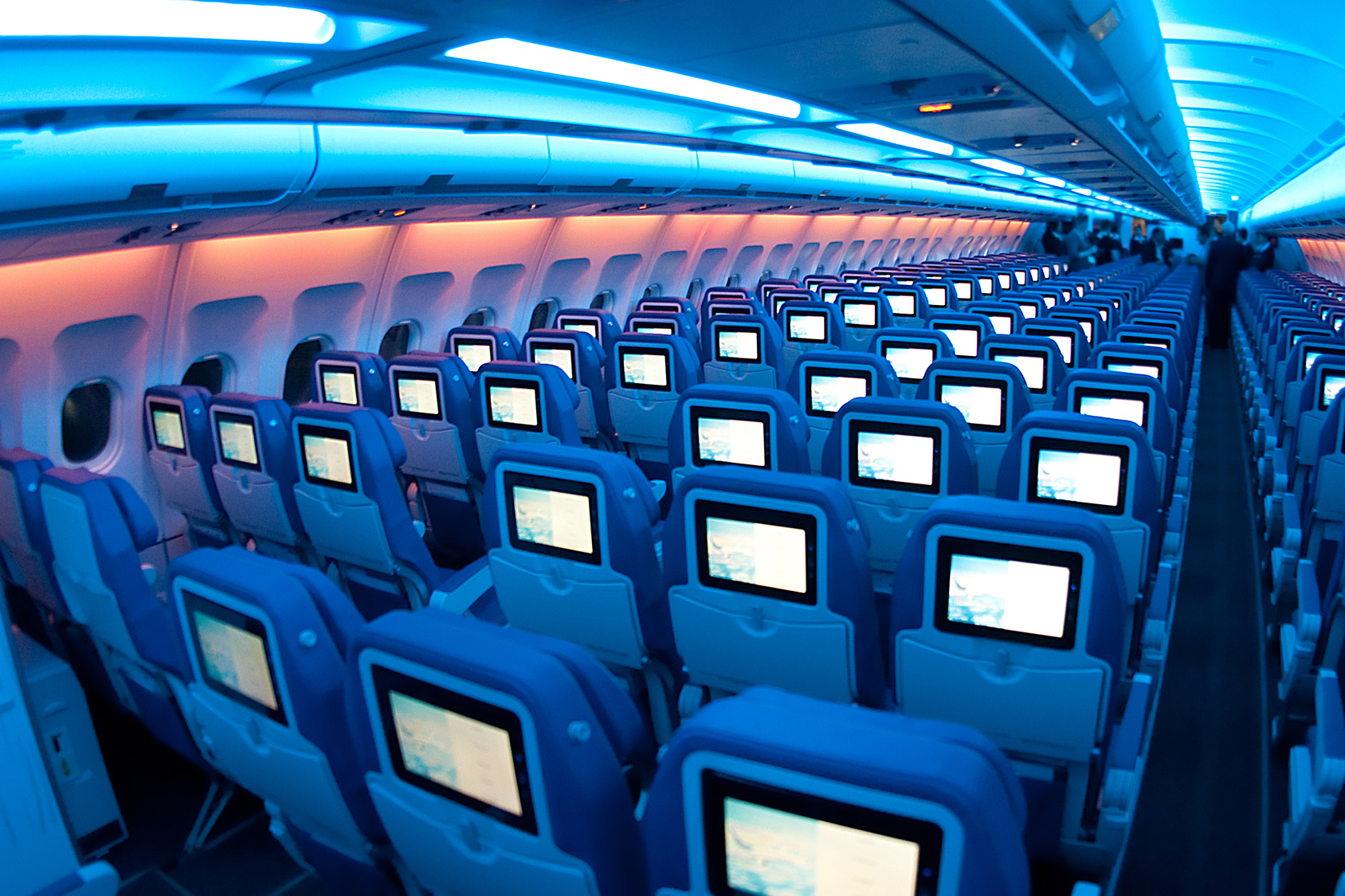 Interior of a passenger jet