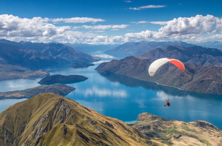 Parachuting in Wanaka, New Zealand