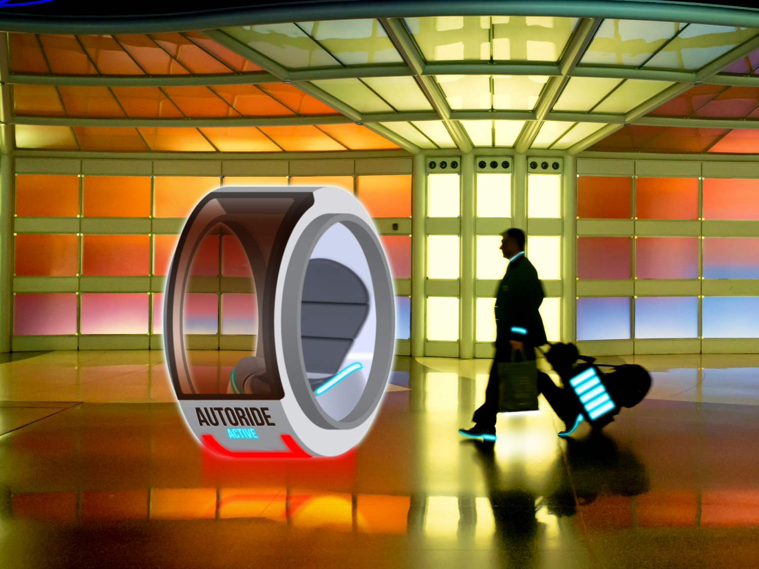 Airport transfer to the hotel room of the future