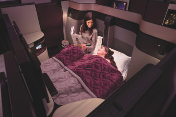 Qatar Airways Q Suite business class double bed