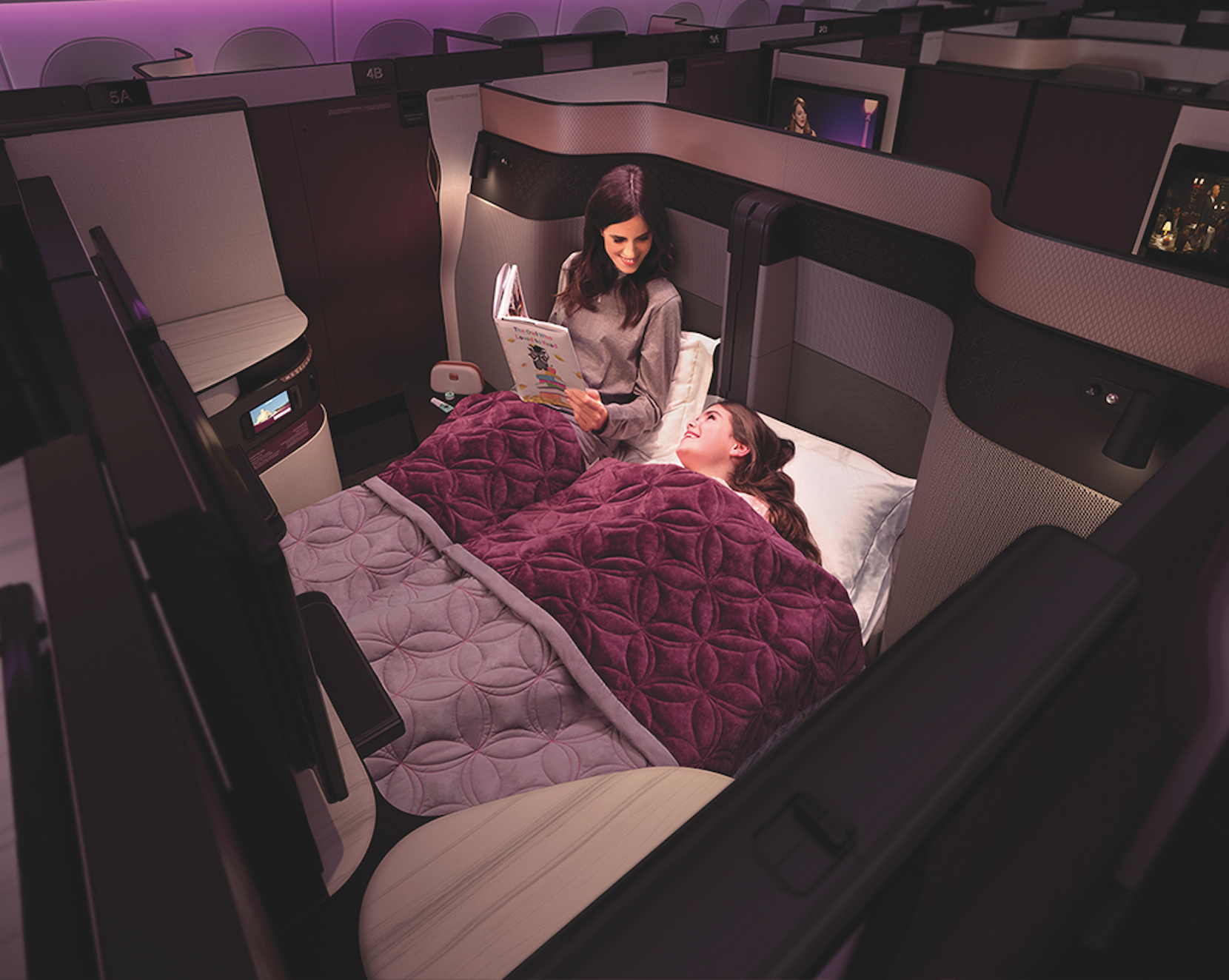 Qatar Airways Q Suite business class double bed