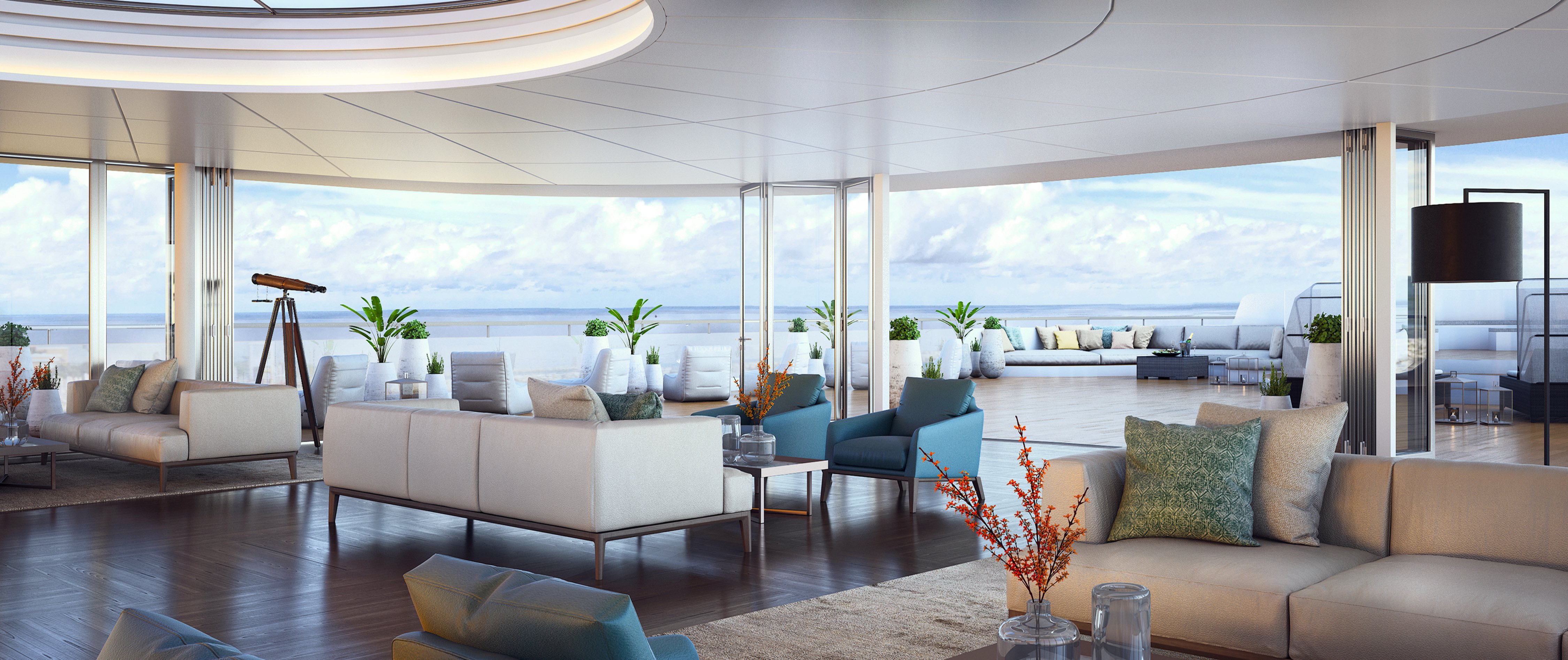 Observation Lounge, Ritz-Carlton yacht