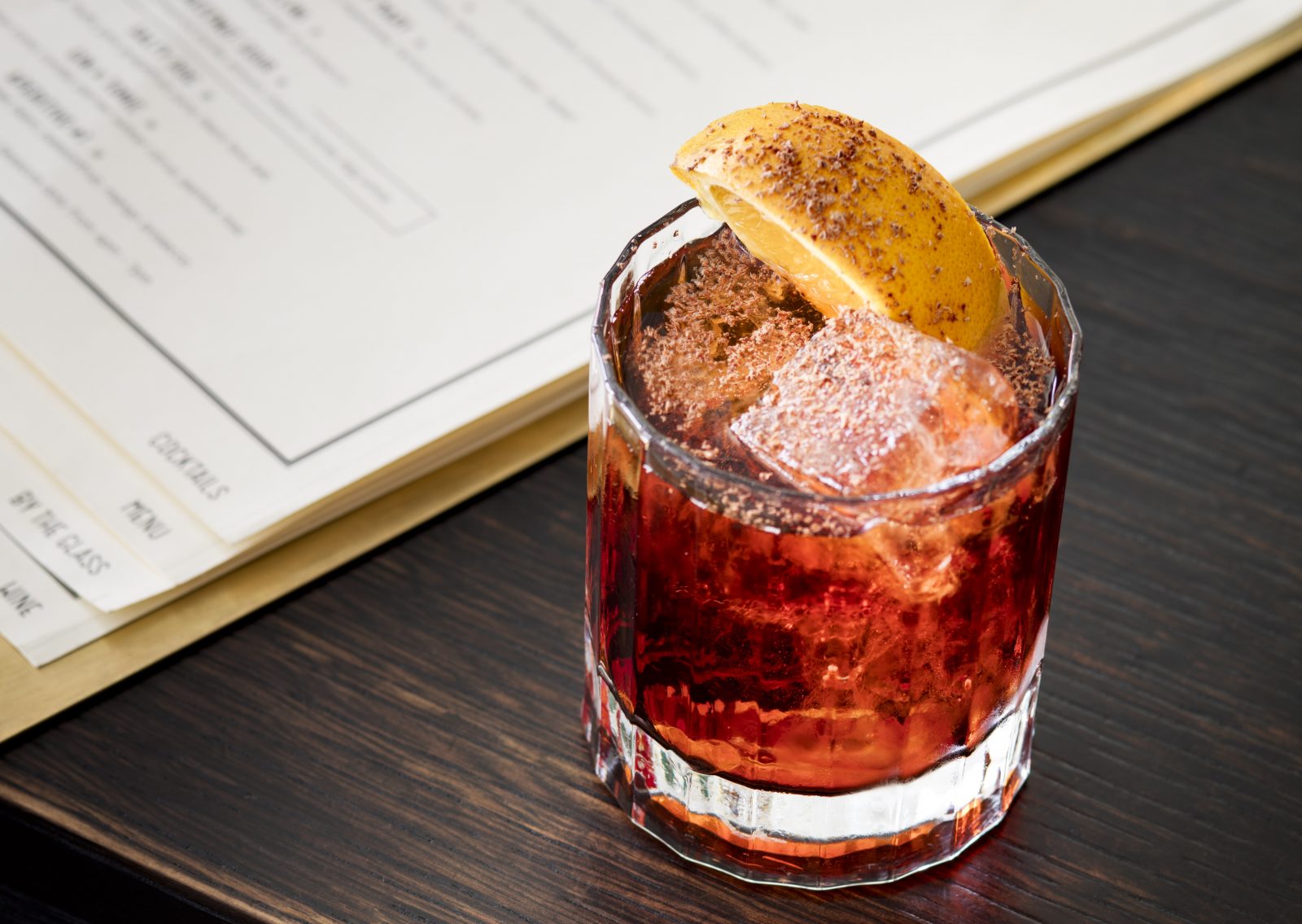 Aperitivo cocktails, chocolate negroni, Dante