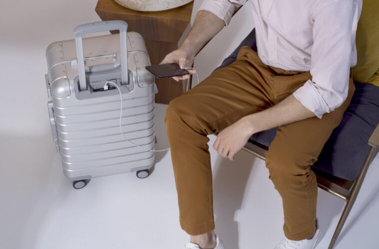Away Aluminum Edition Carry-on smart suitcase