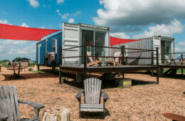 Upcycled shipping containers, Texas