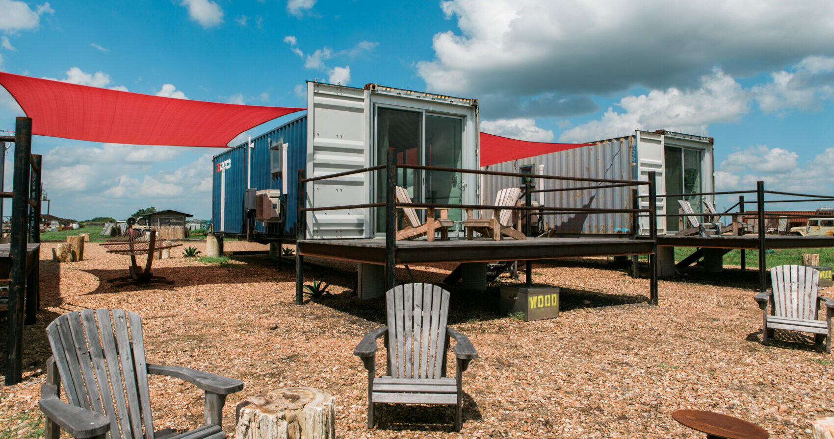 Upcycled shipping containers, Texas