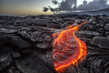 Lava from volcano in Hawaii