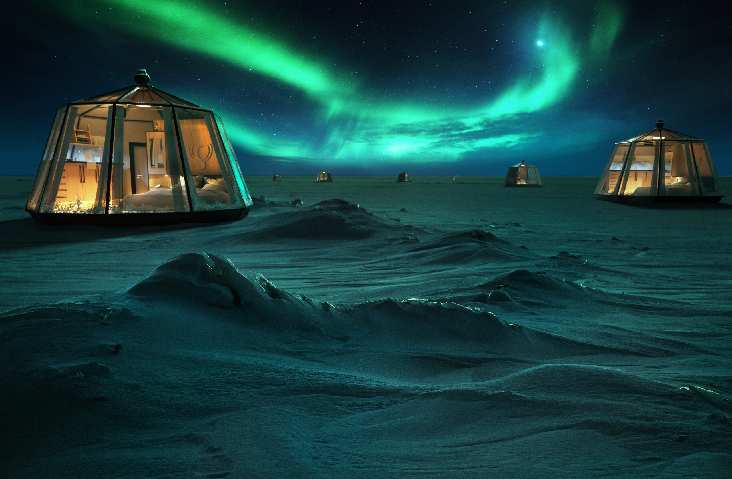 Luxury Action North Pole Igloos camp
