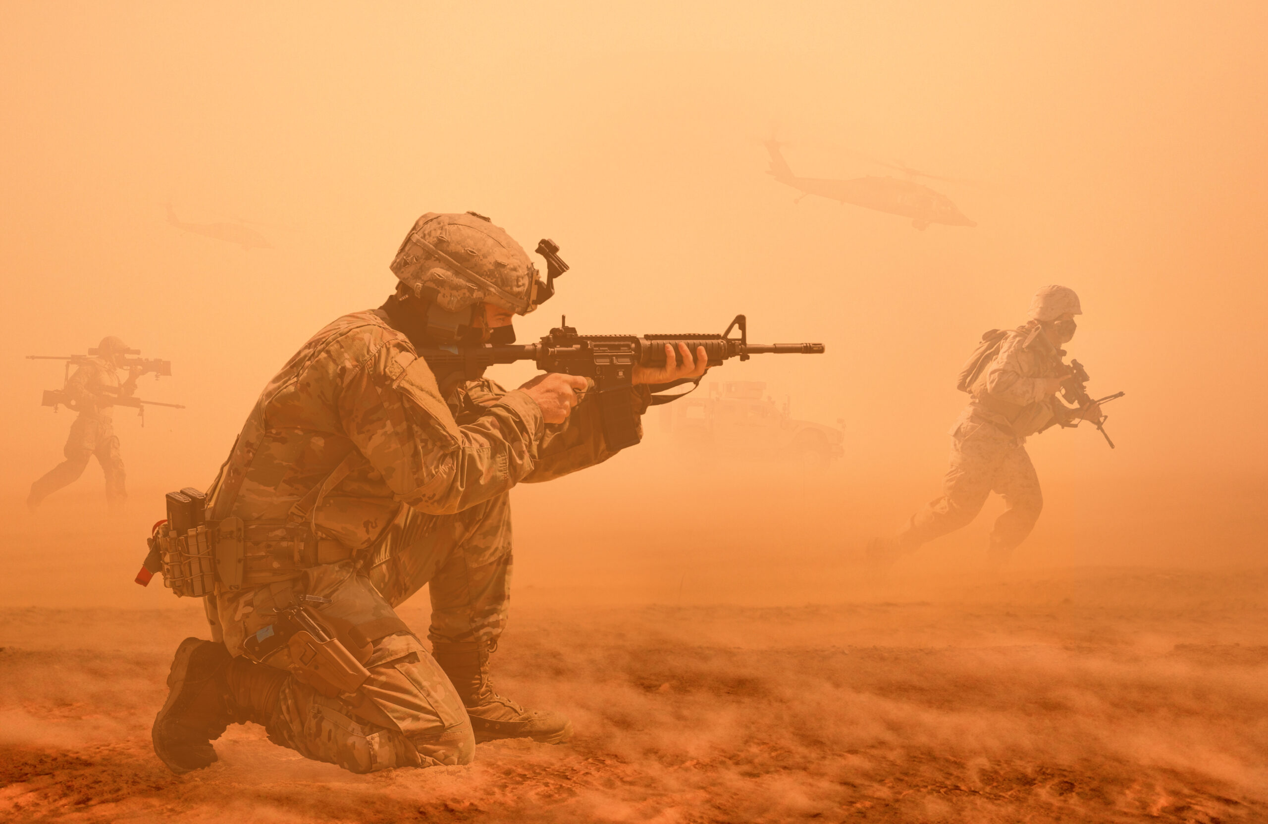 Soldiers in the desert