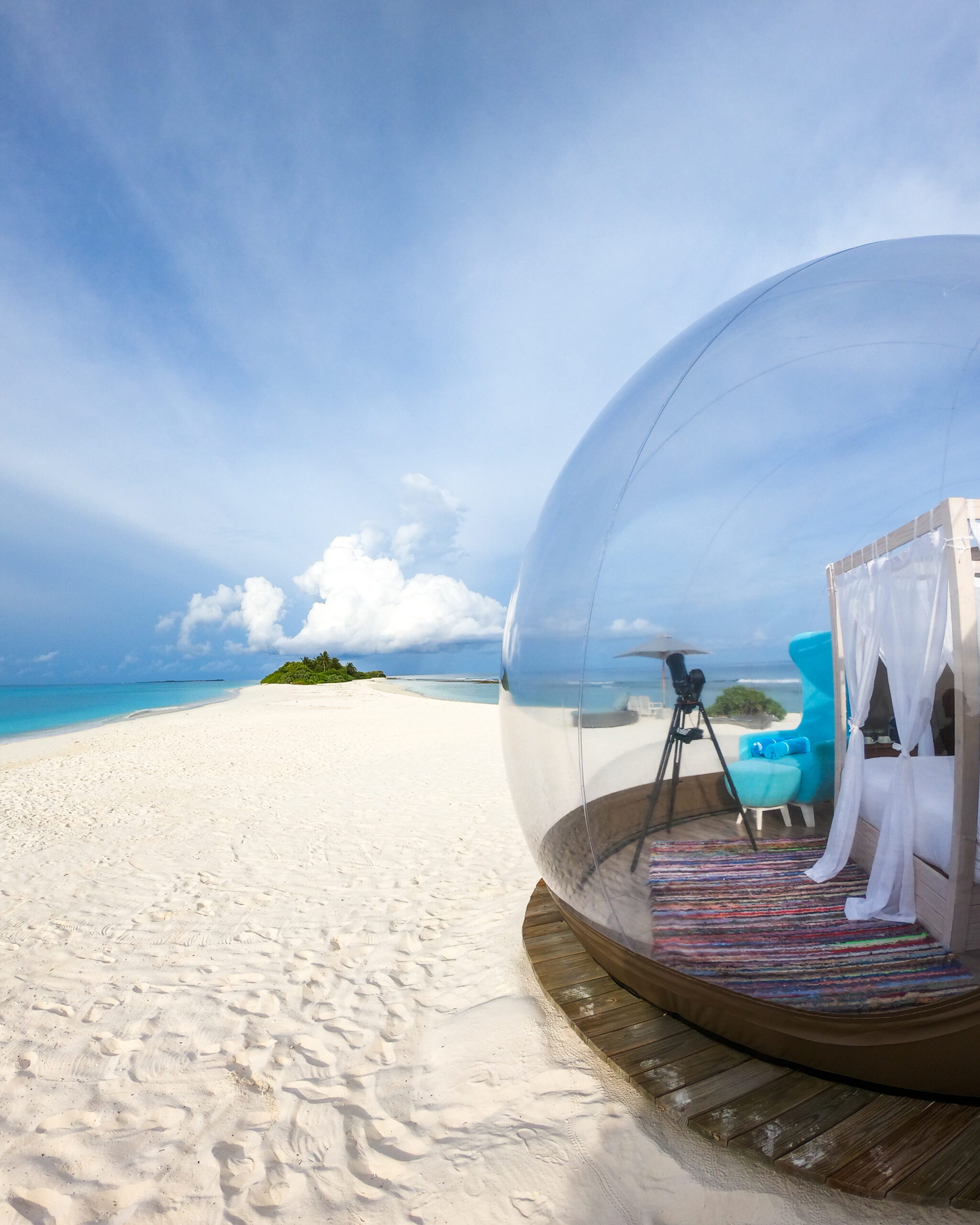 Beach Bubble Tent, Seaside Finolhu, Maldives