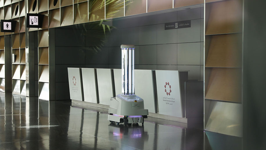 Cleaning robots Doha Hamad International airport