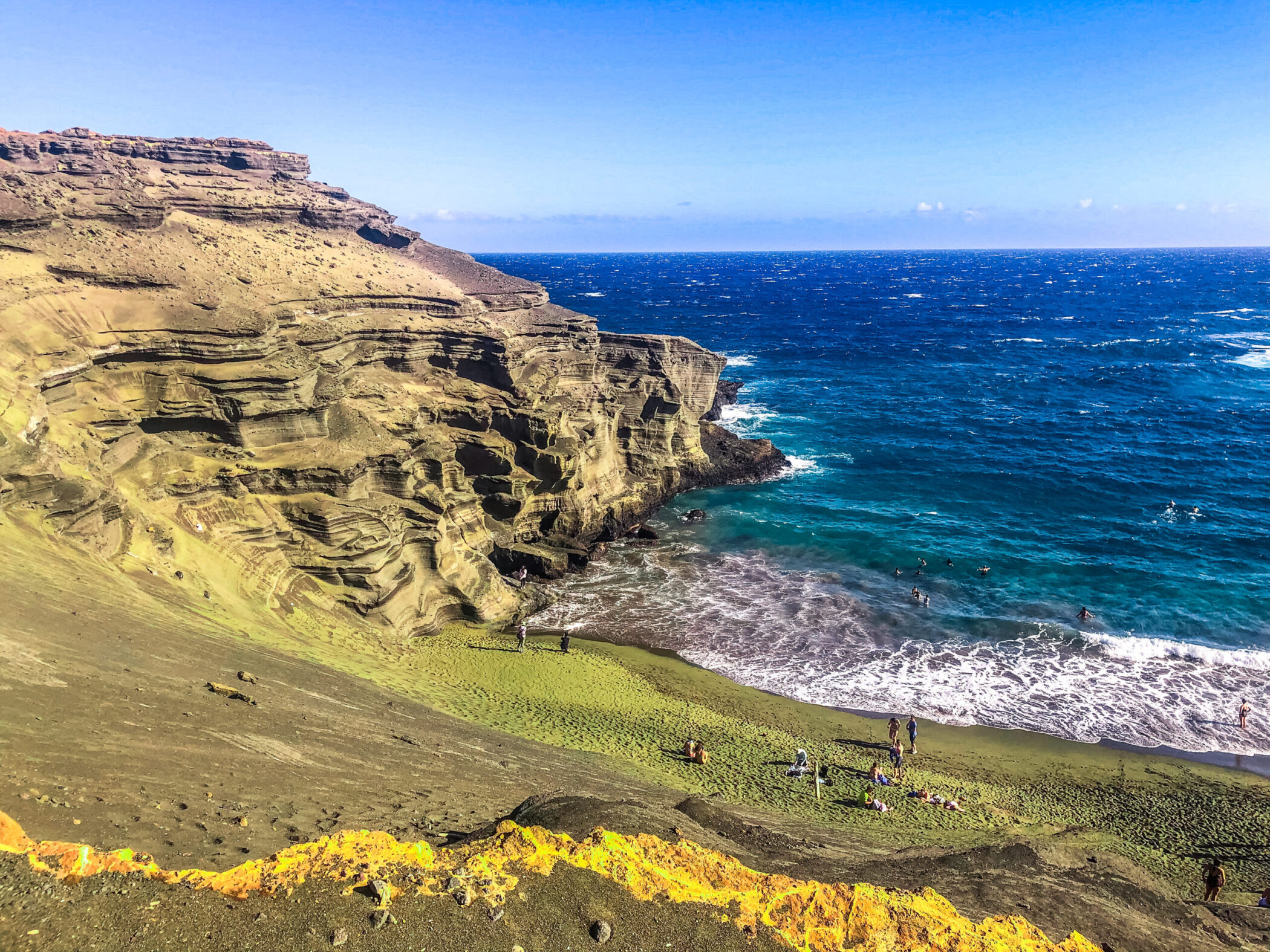 Green sand beach, Hawaii