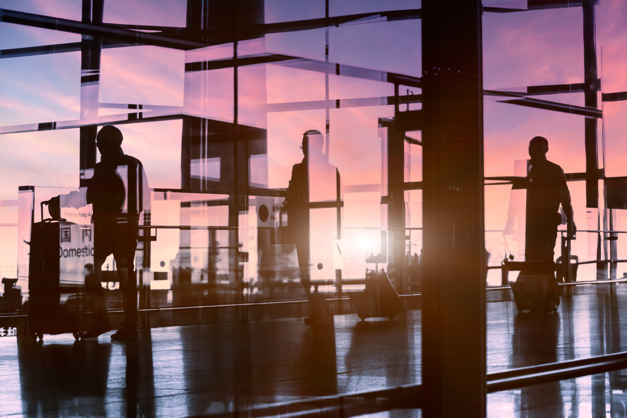 Passengers in Beijing airport