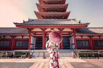 Japanese woman in traditional dress