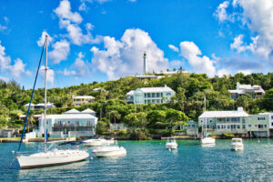 Along the coast of the Bermuda island