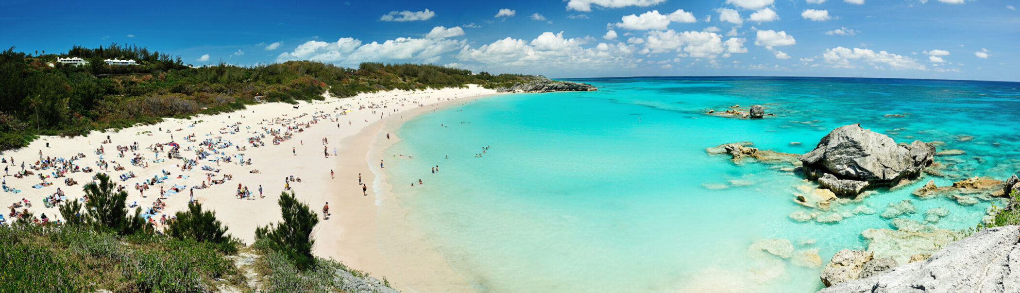 Pink beach in Bermuda islands