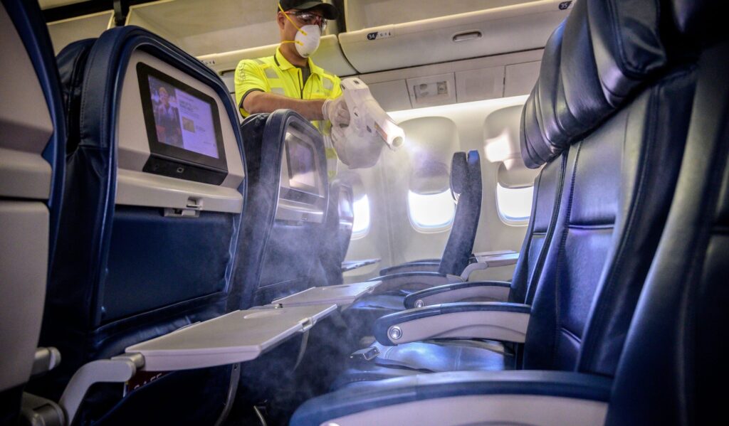 Delta Air Lines electrostatic cleaning