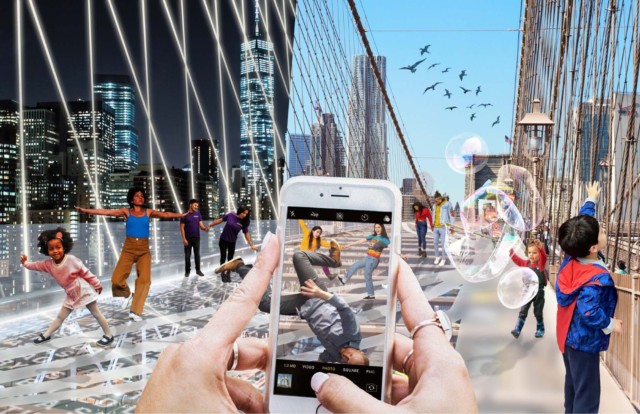 Reimagining Brooklyn Bridge: Do Look Down
