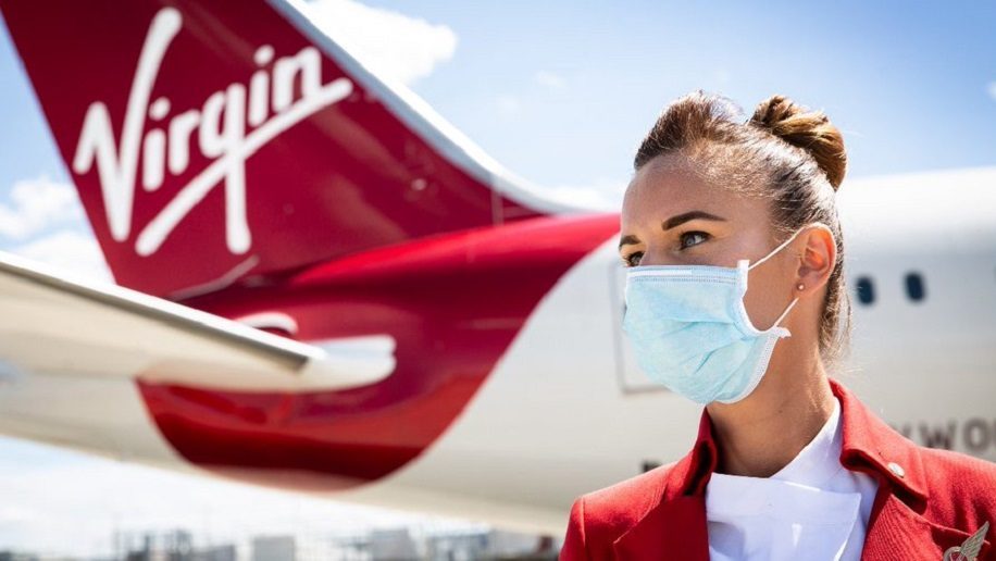 Virgin Atlantic crew face mask