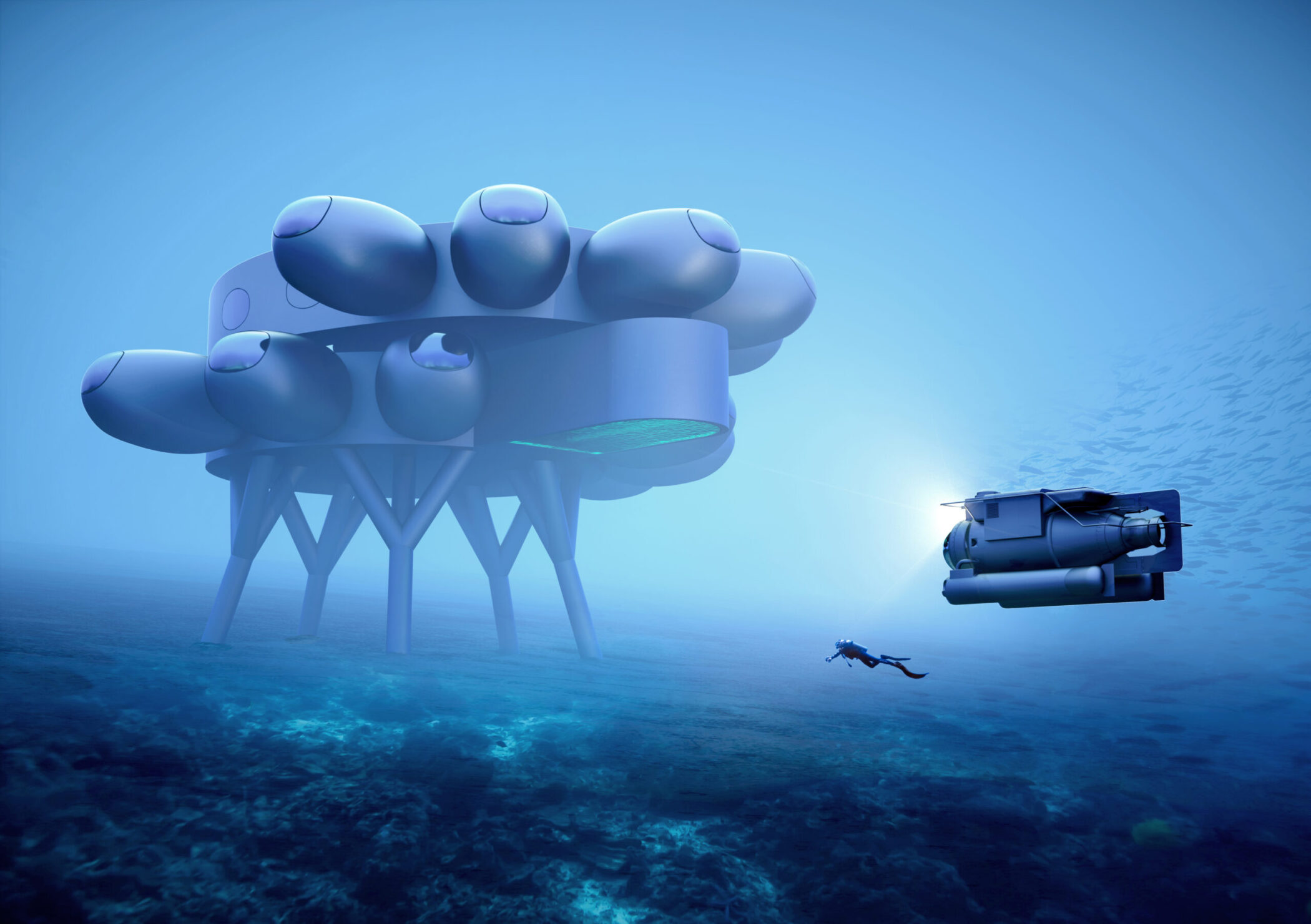 Fabien Cousteau's PROTEUS&trade;. Concept designs by Yves B&eacute;har and fuseproject