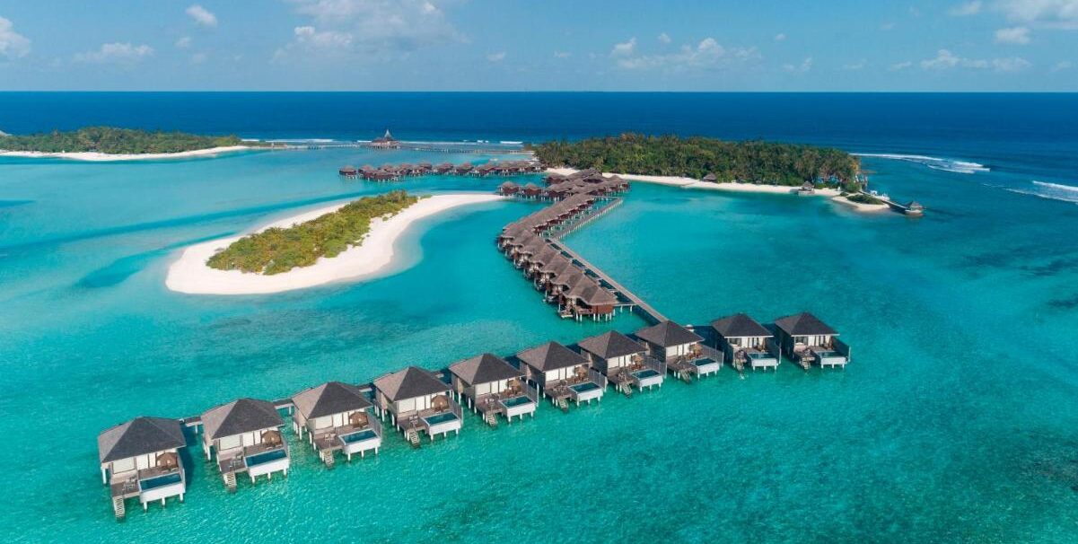 Anantara Veli Maldives, aerial shot