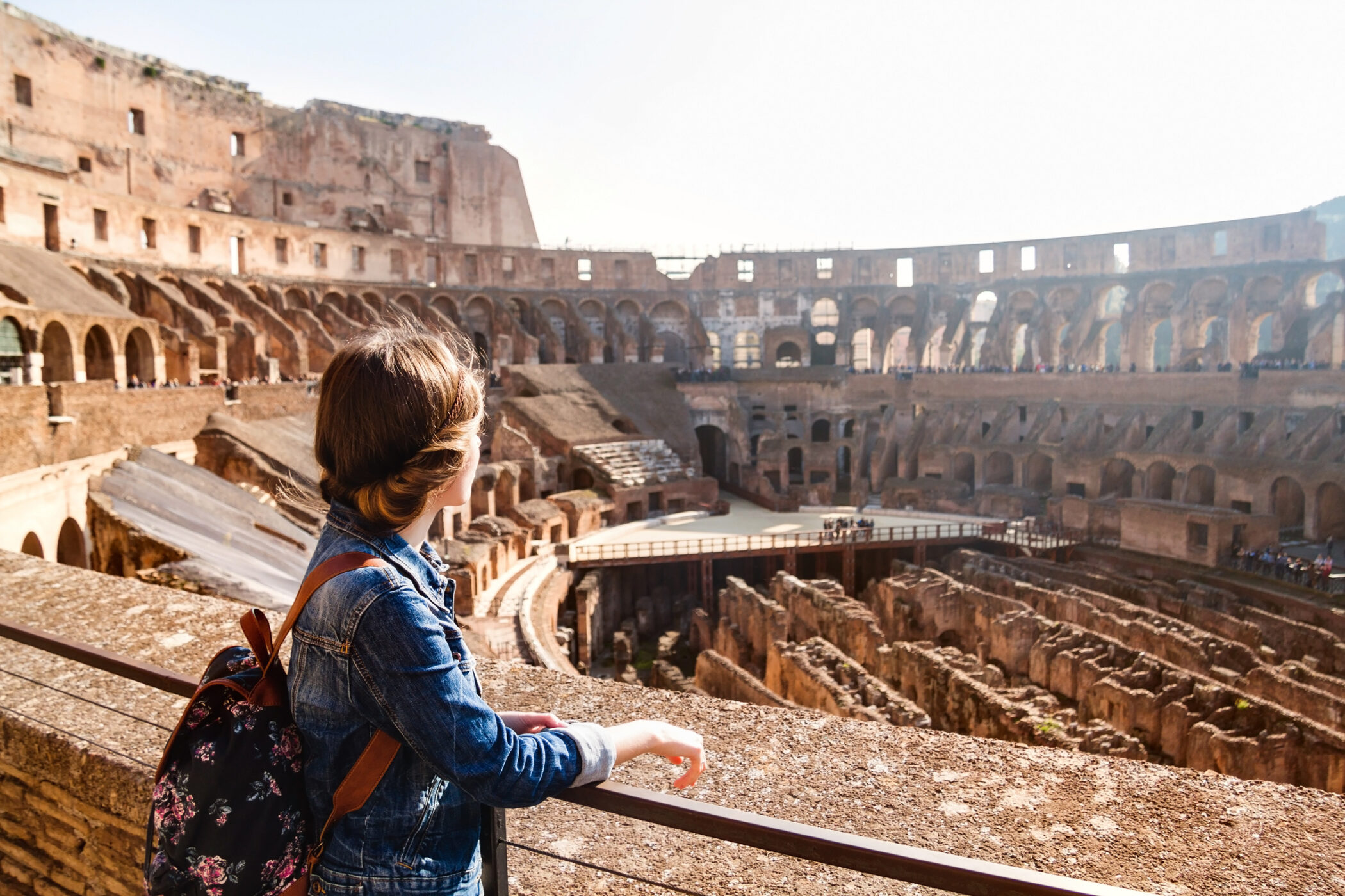 Woman at Colosseum