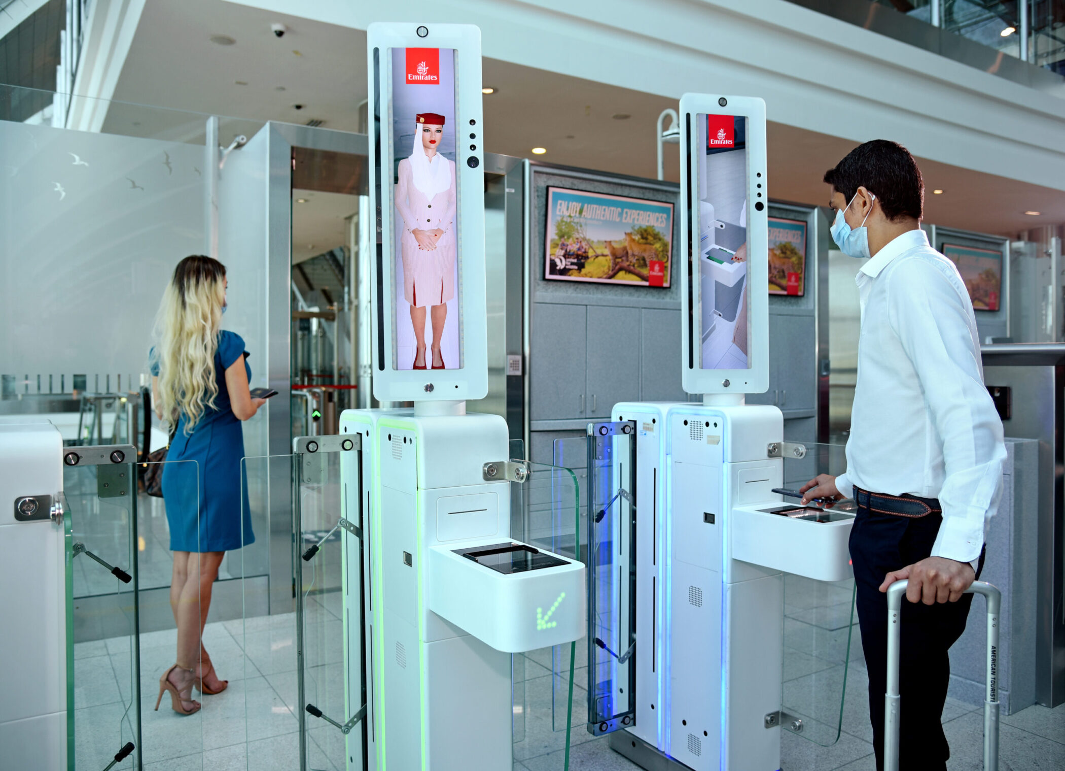 Emirates biometric path Dubai airport