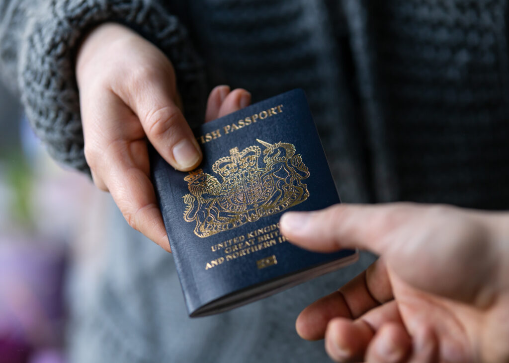 New blue British passport