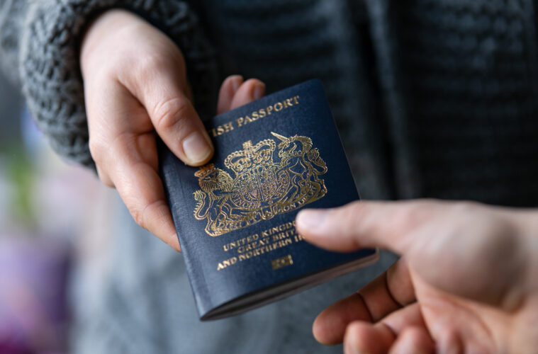 New blue British passport