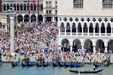 Tourists in St Mark's Square, Venice