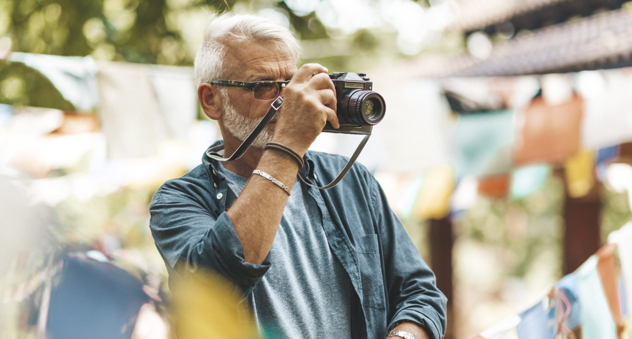Senior tourist in Nepal