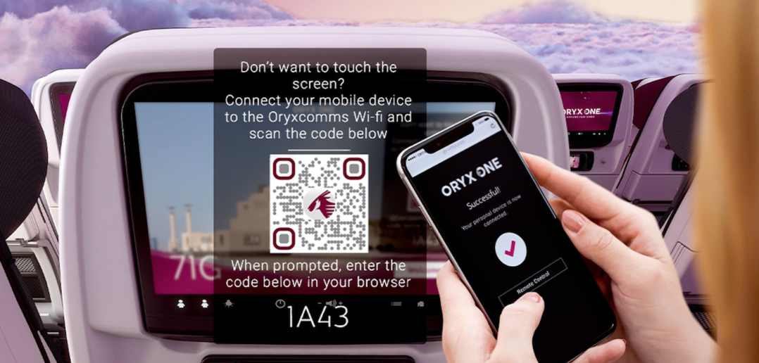 Qatar Airways zero touch IFE