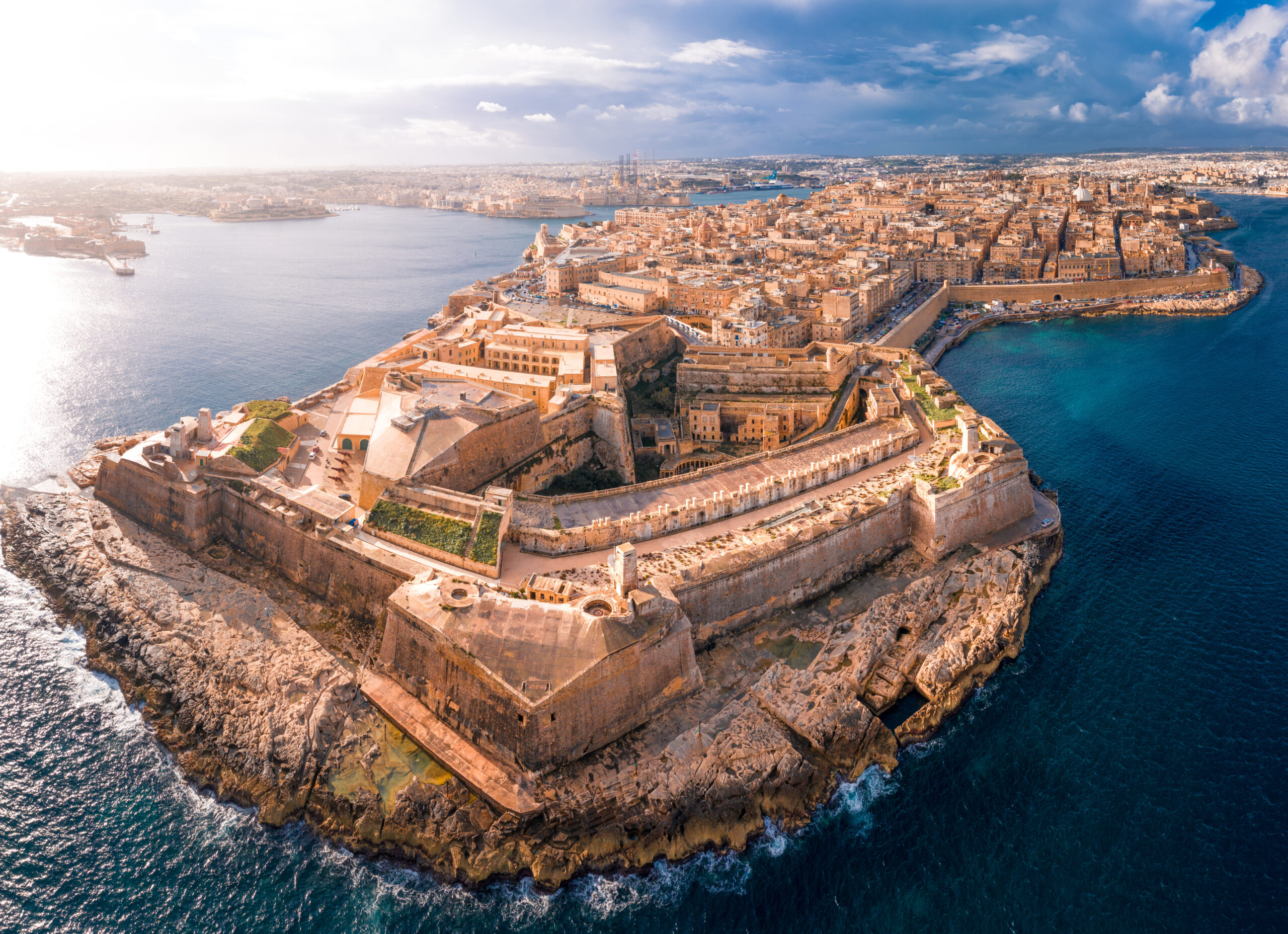 Fort St Elmo, Valletta, Malta, aerial view. Valletta is the southernmost  capital of Europe - Globetrender