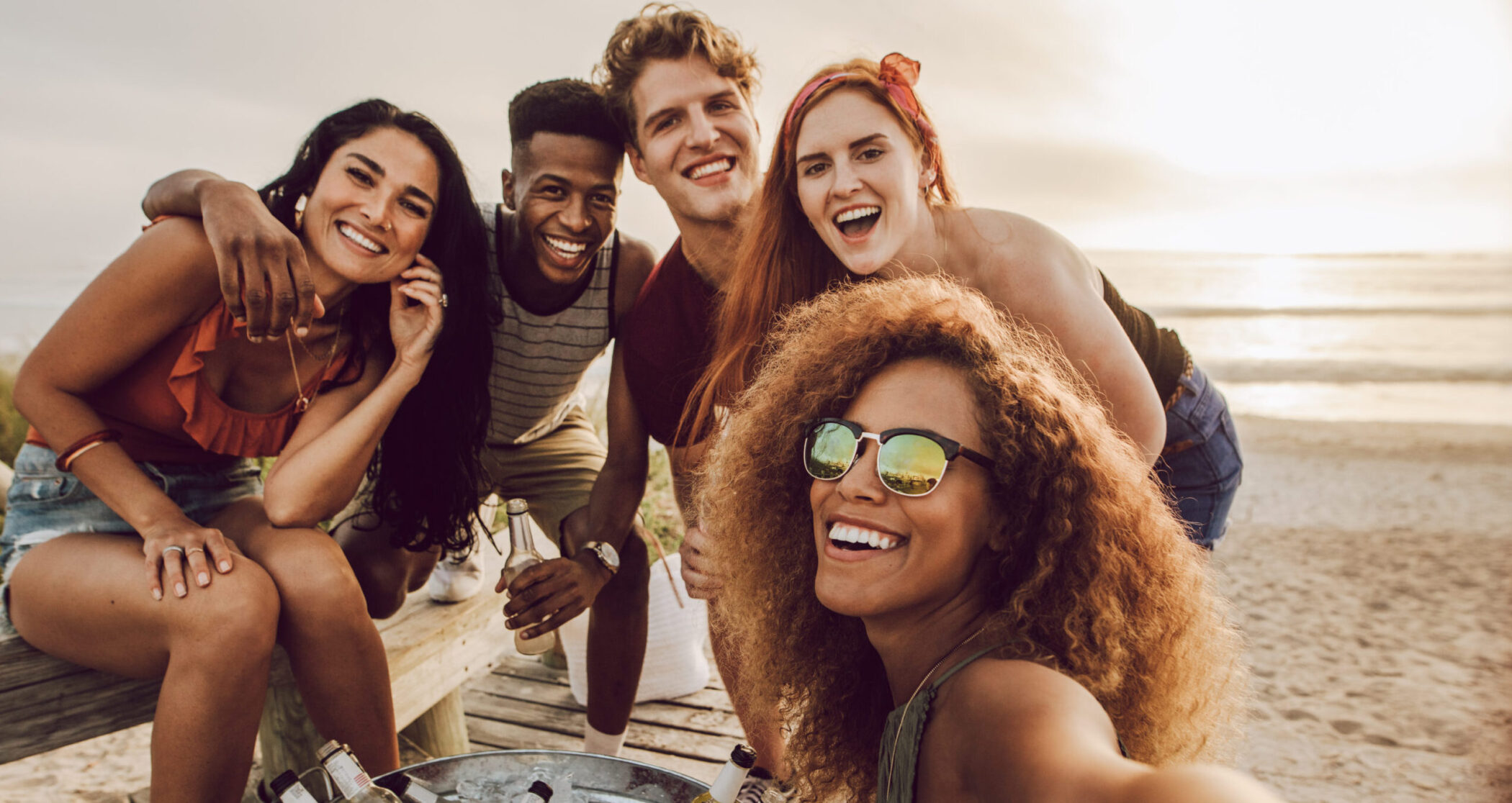 Friends on the beach