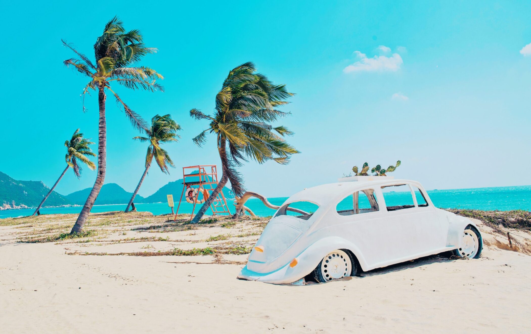 Car on a beach