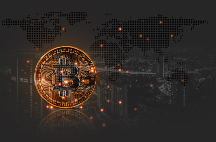Bitcoin on global map