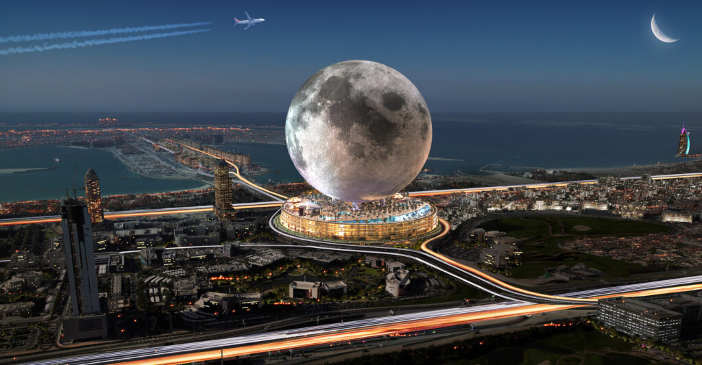 Moon-shaped Las Vegas resort costs 500x less than space trip