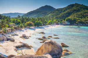 Silver beach, Crystal Beach beach view at Koh Samui Island