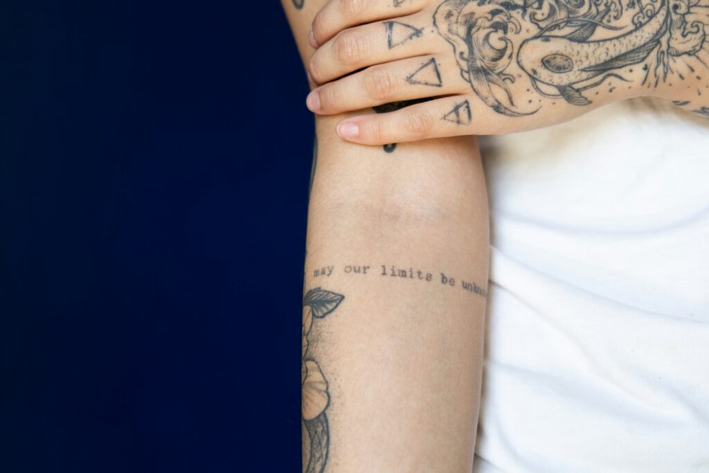 Woman with tattoos
