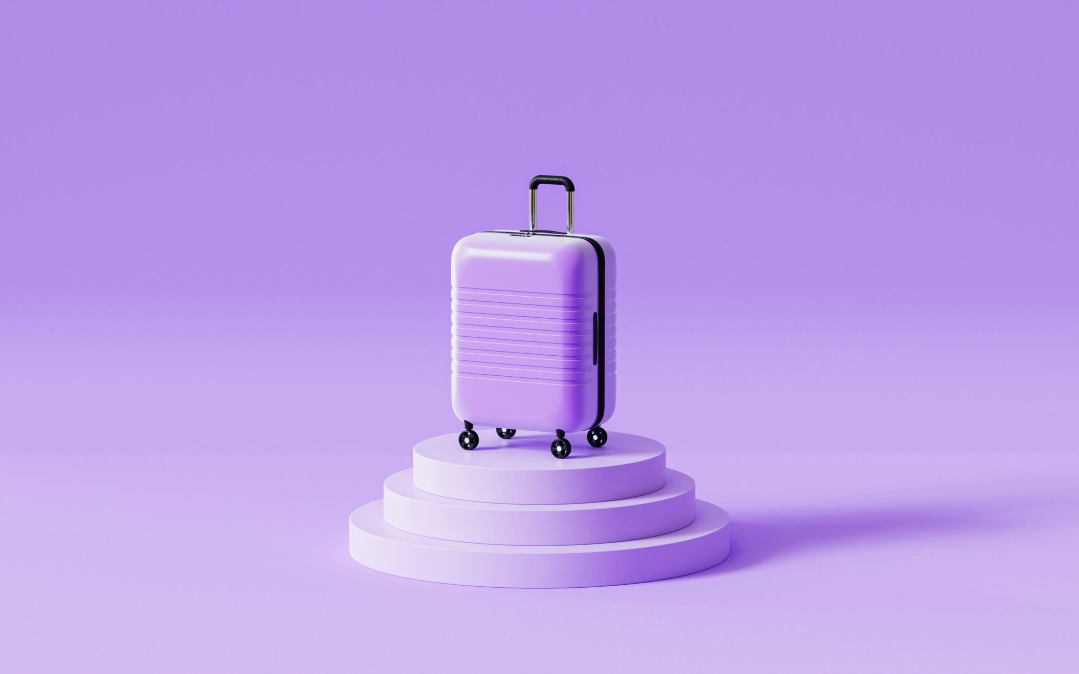 Purple suitcase