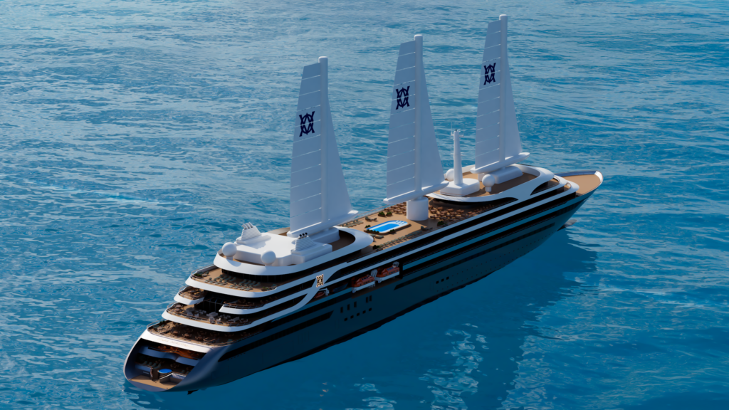 Atlas Ocean Voyages sailing yacht render