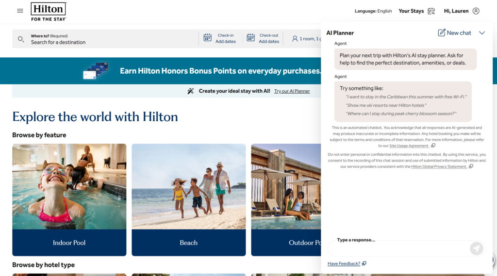 Hilton AI Planner