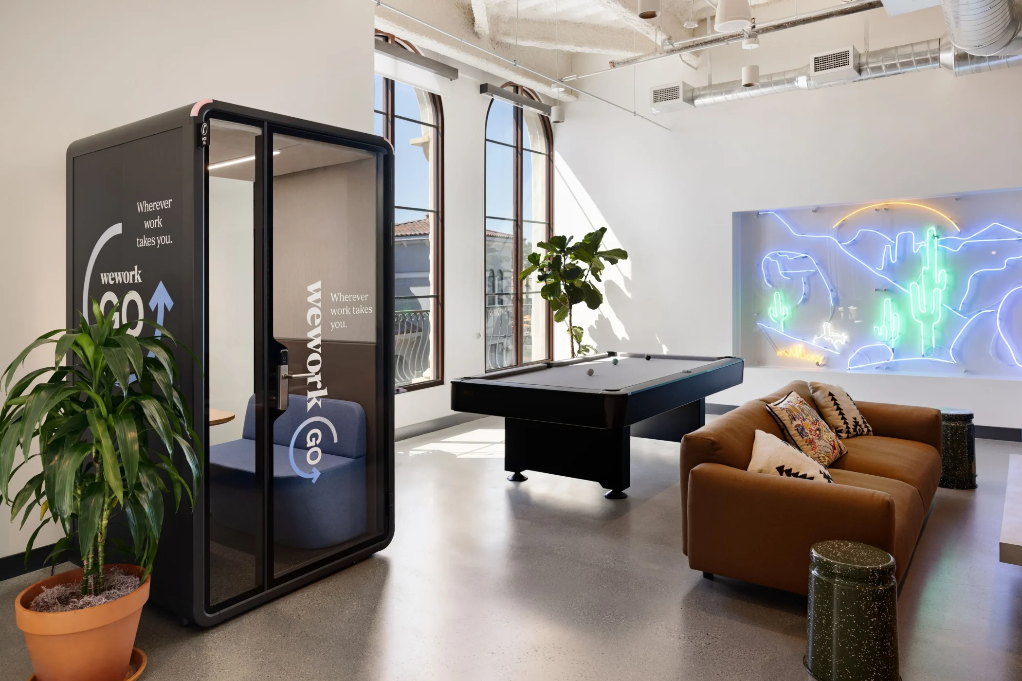 WeWork and Bureau launch airport workspace pods
