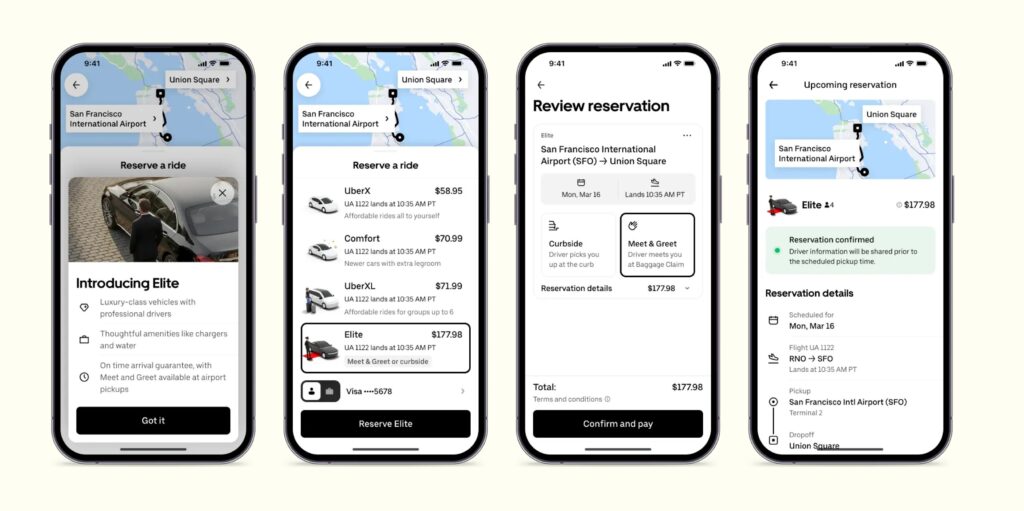 Uber rolls out elite service 