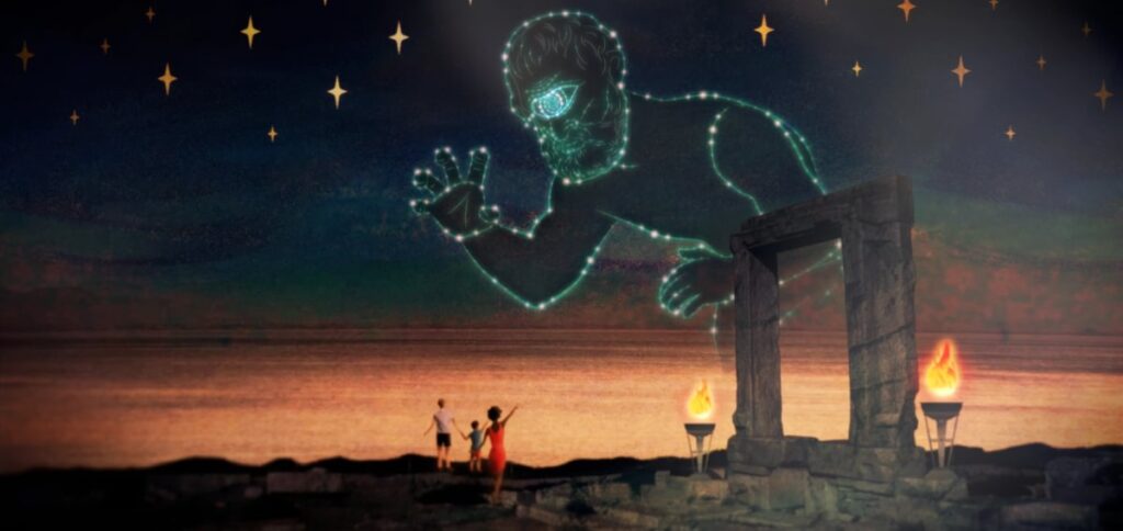 Drone show, Beach, The Odyssey concept illustrations. Credit_ Cookson Adventures - Medium